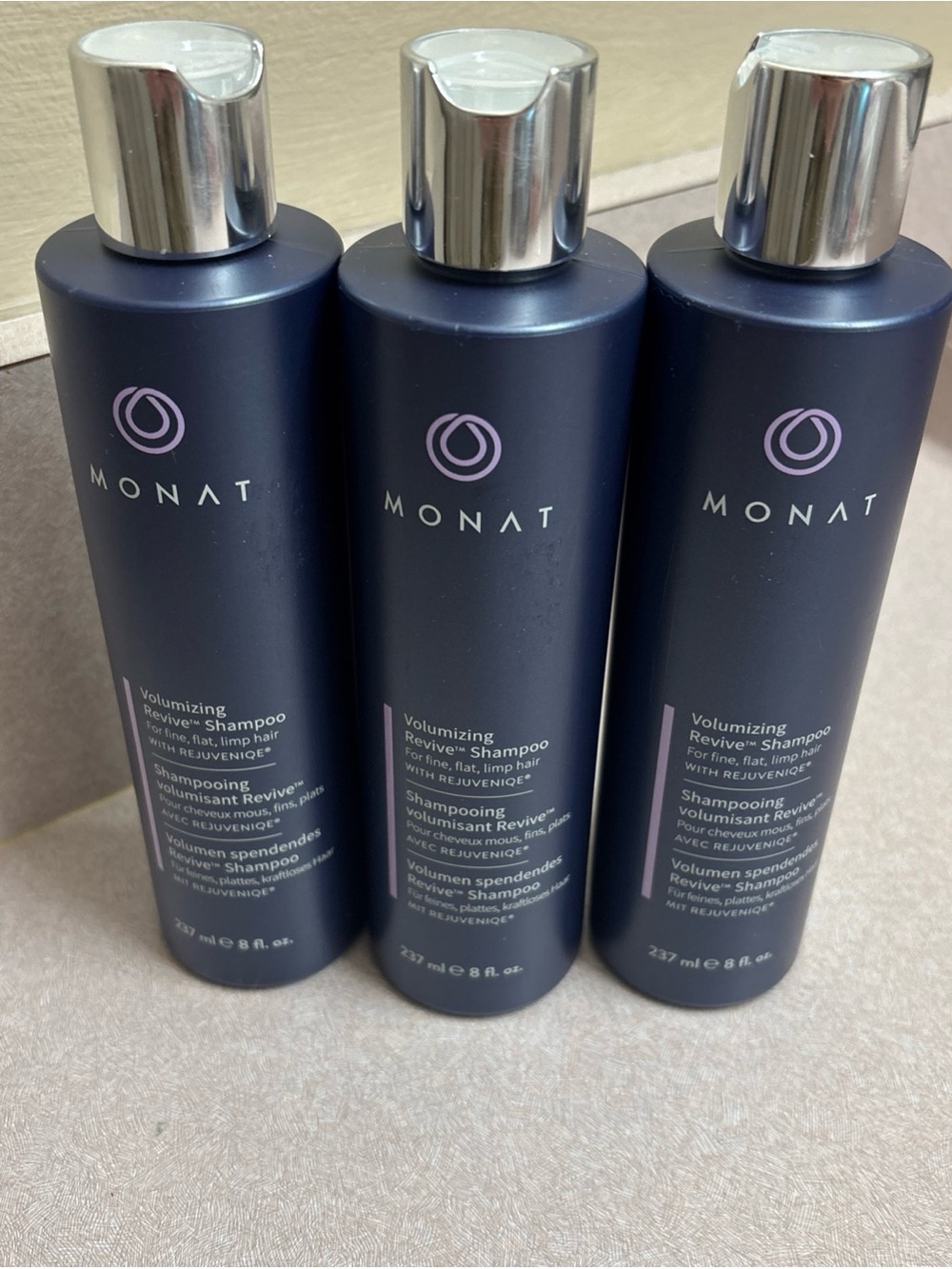 3 Monat Volumizing Revive Shampoo w/ Rejuveniqe for Fine Flat Hair 8 fl oz NEW